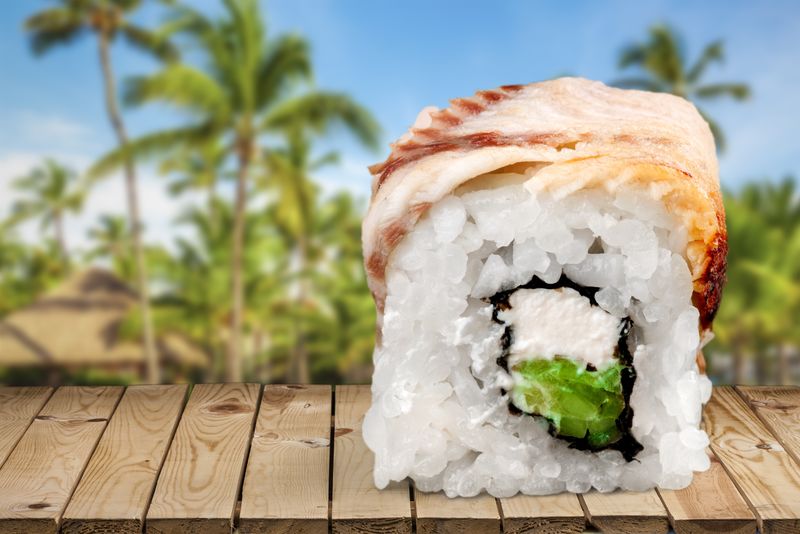 寿司，单独的，一餐。