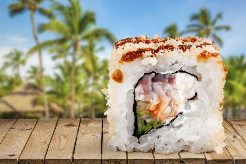 寿司，单独的，一餐。