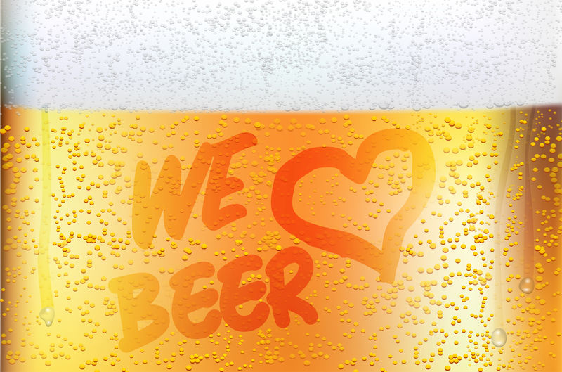 一杯带露水的啤酒-我们喜欢啤酒
