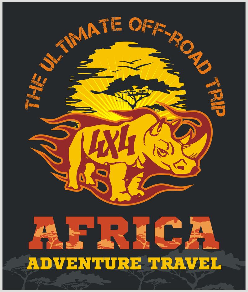 非洲旅行矢量设计