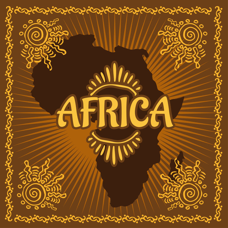 非洲-海报。矢量插图。