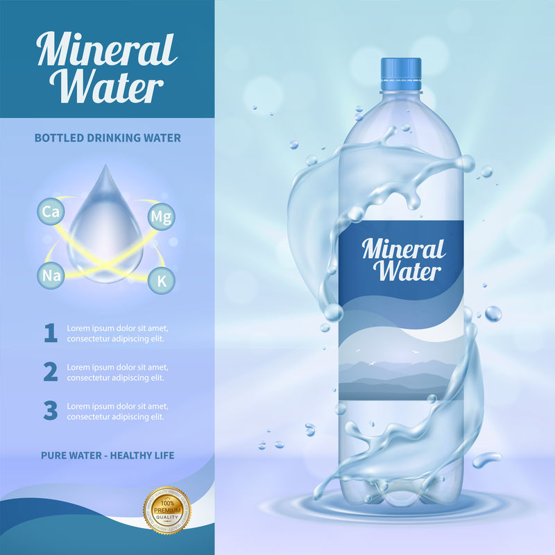 饮用水广告构图