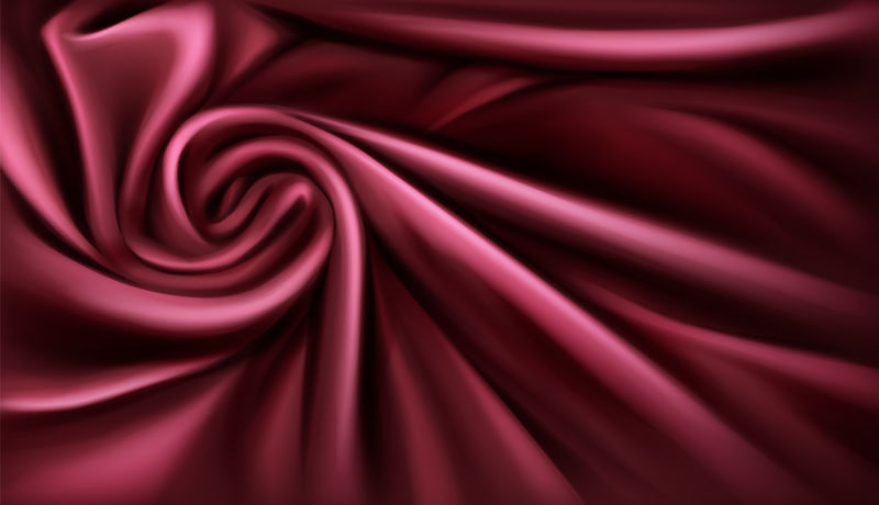 漩涡织物丝绸背景，褶皱织物
