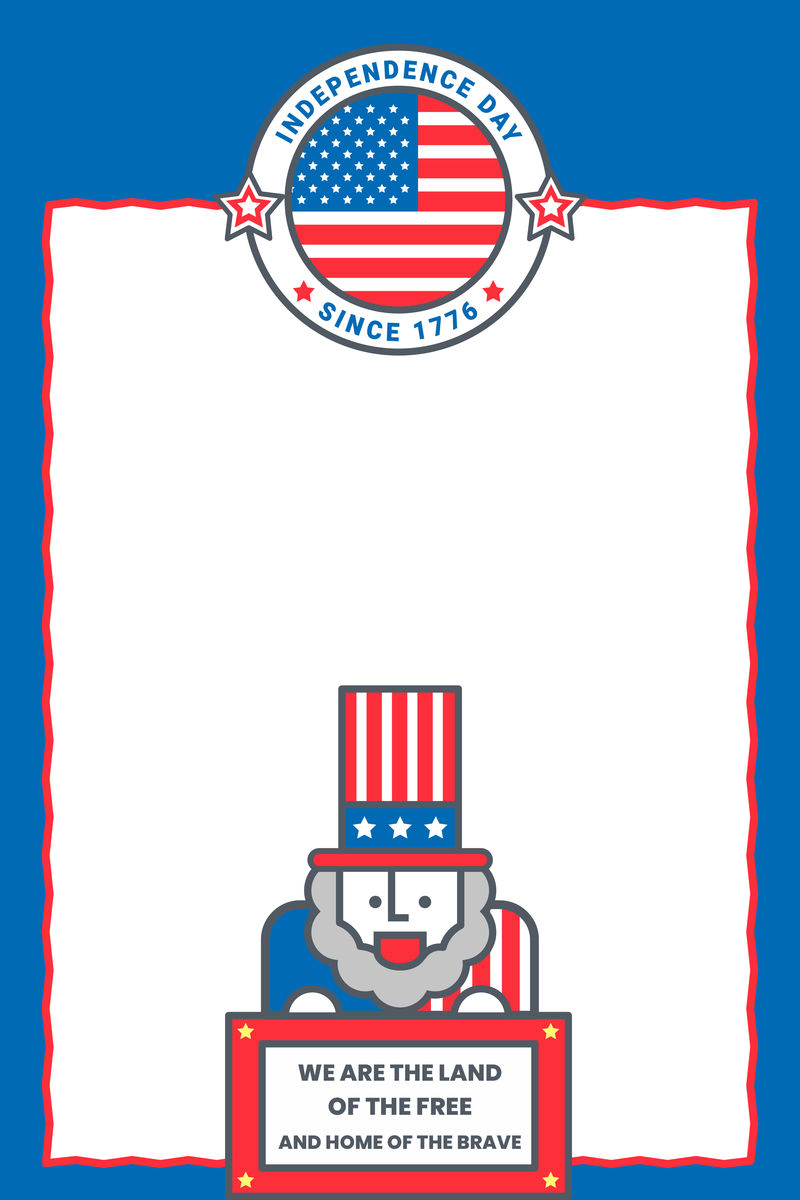 美国独立日海报载体