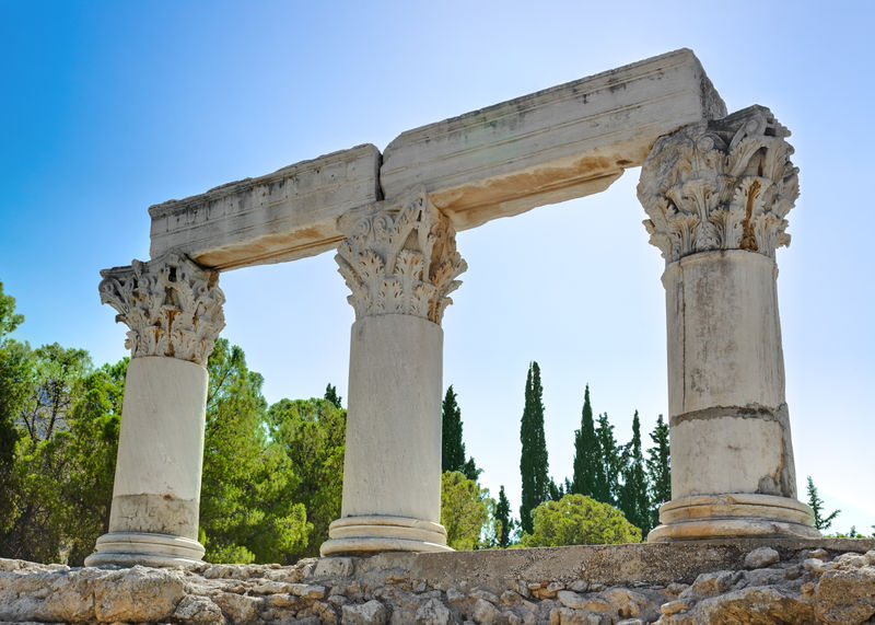 希腊科林斯神庙遗址