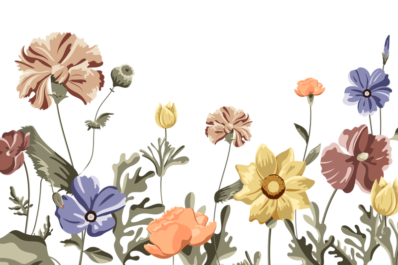 彩绘花卉设计元素