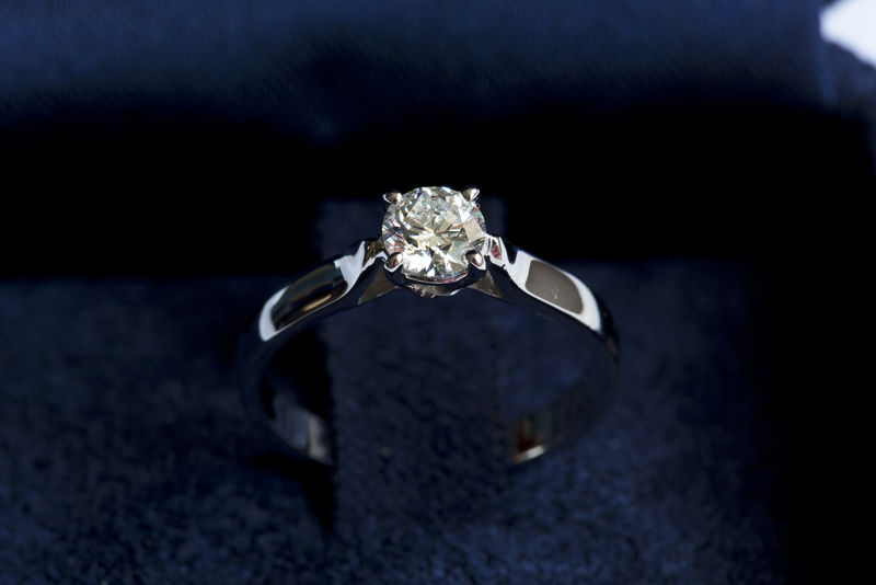 镶钻石的珍贵戒指