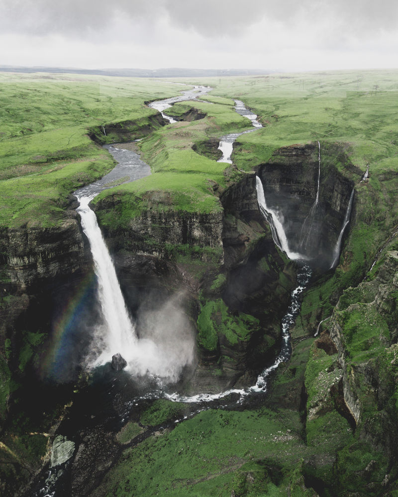 冰岛海佛斯瀑布