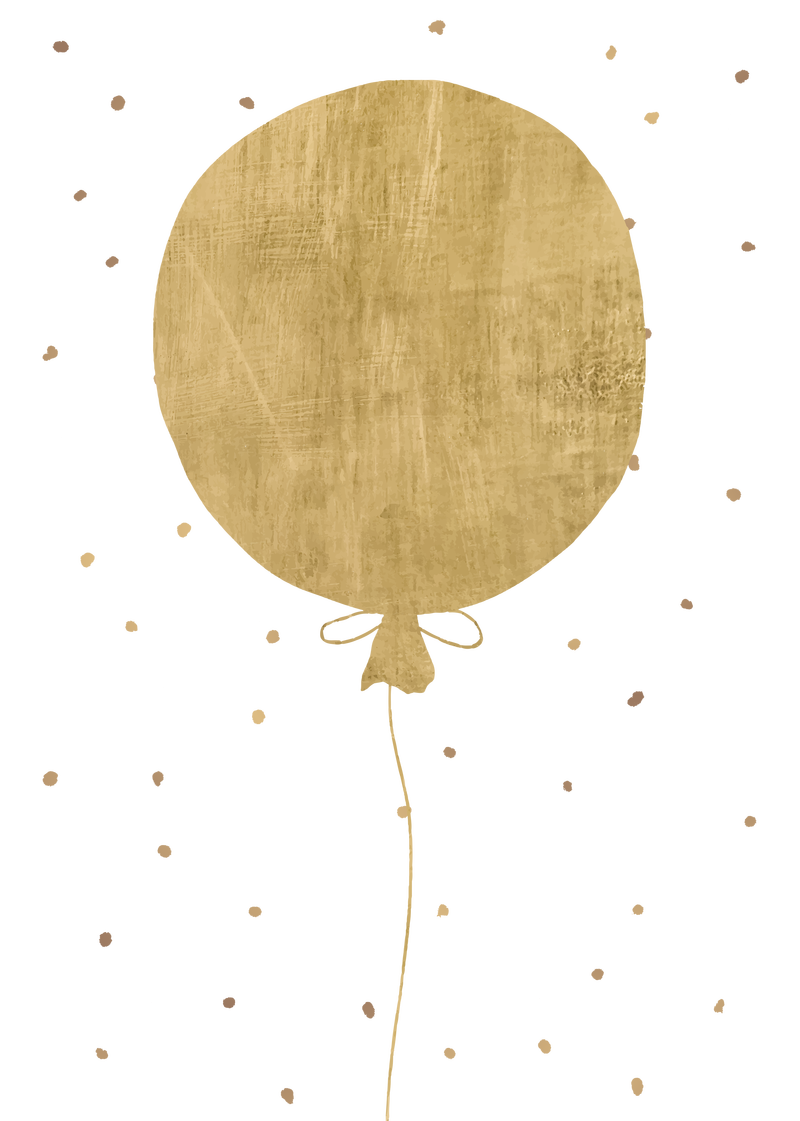 金色气球png请柬节日透明背景