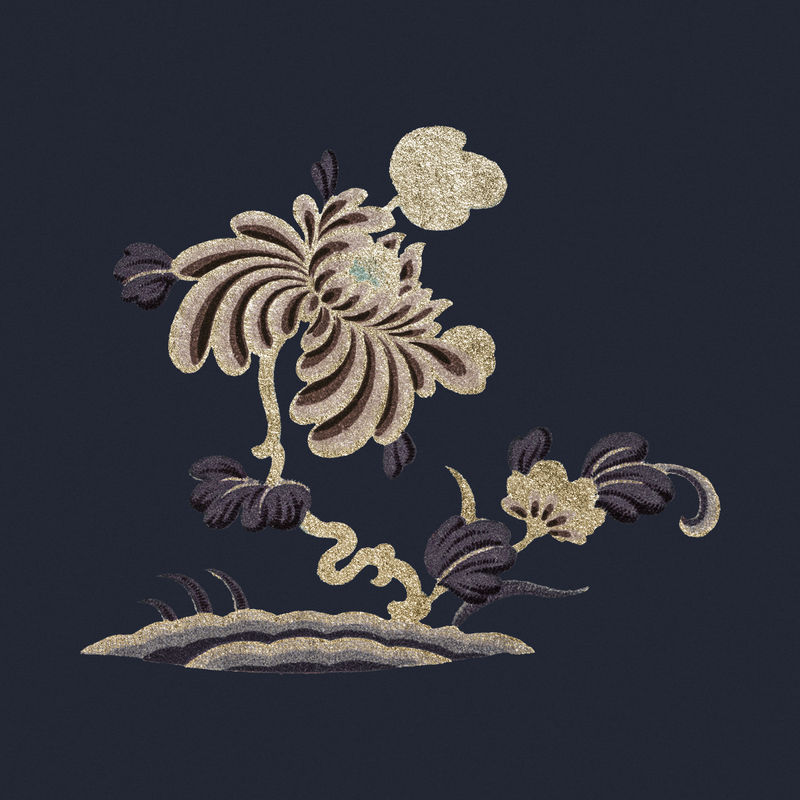 中国艺术花卉装饰剪贴画