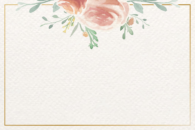 复古水彩玫瑰主题卡片模板向量