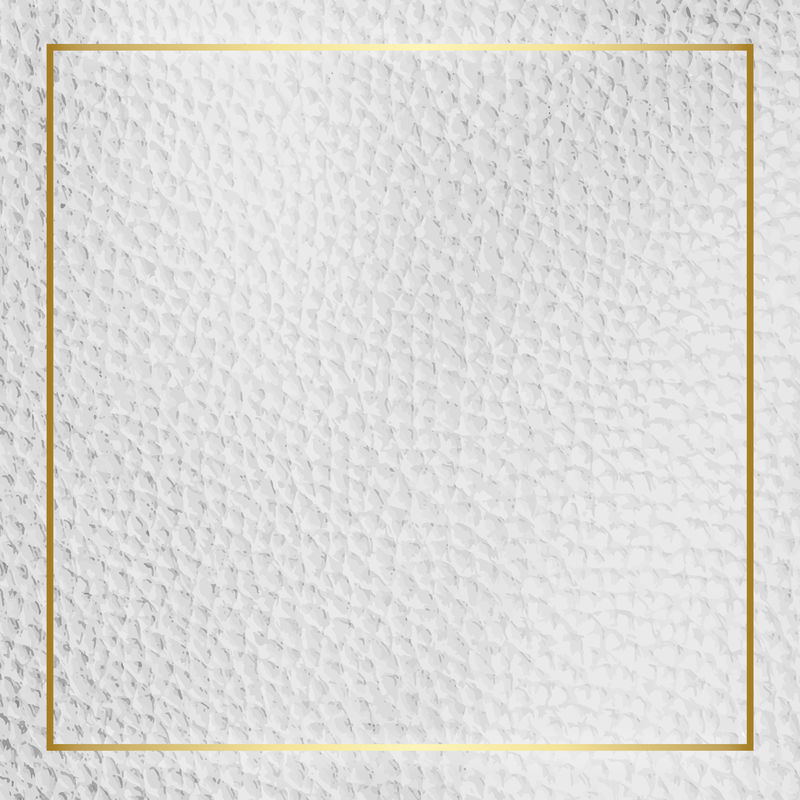 白色皮革背景向量上的金色框架