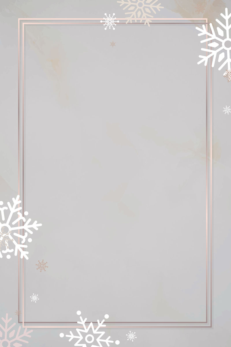 基于灰色背景向量的雪花圣诞框架设计