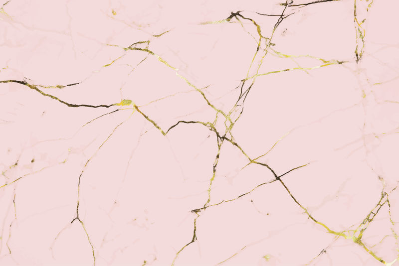 粉色和金色大理石图案背景向量