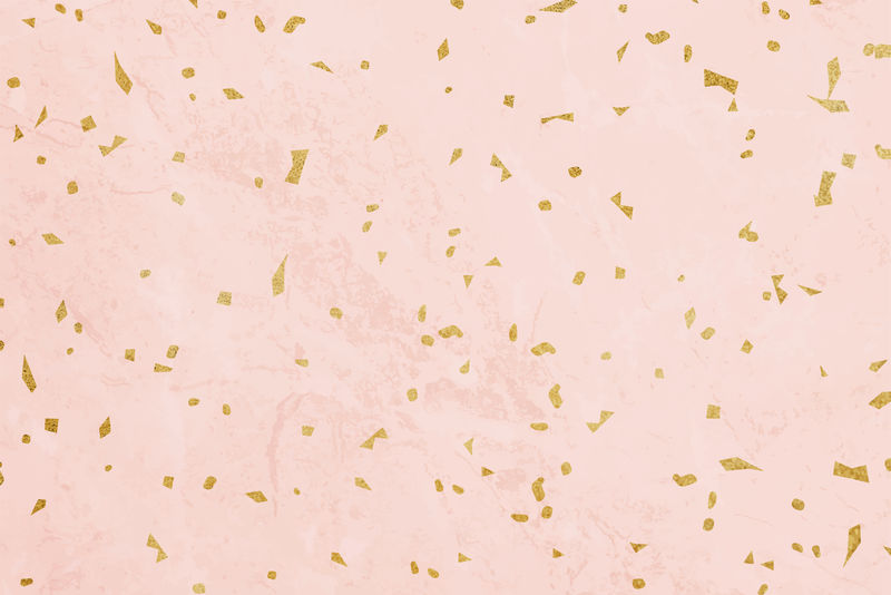 粉色和金色大理石图案背景向量