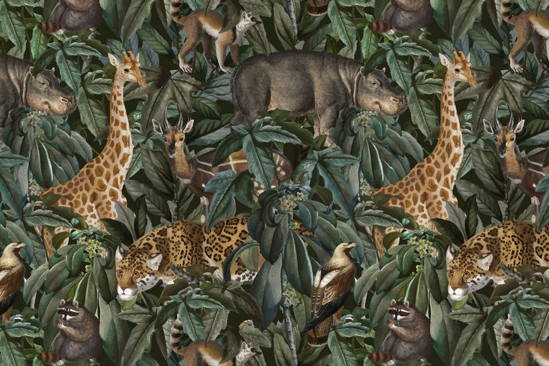 丛林模式背景载体野生动物