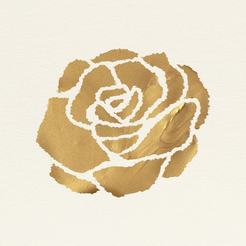 金色闪光玫瑰图标