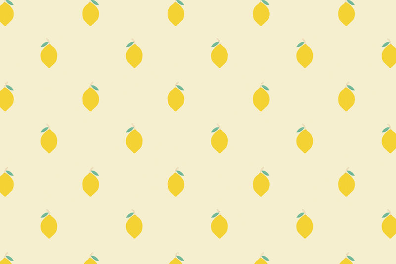 矢量无缝柠檬图案粉彩背景