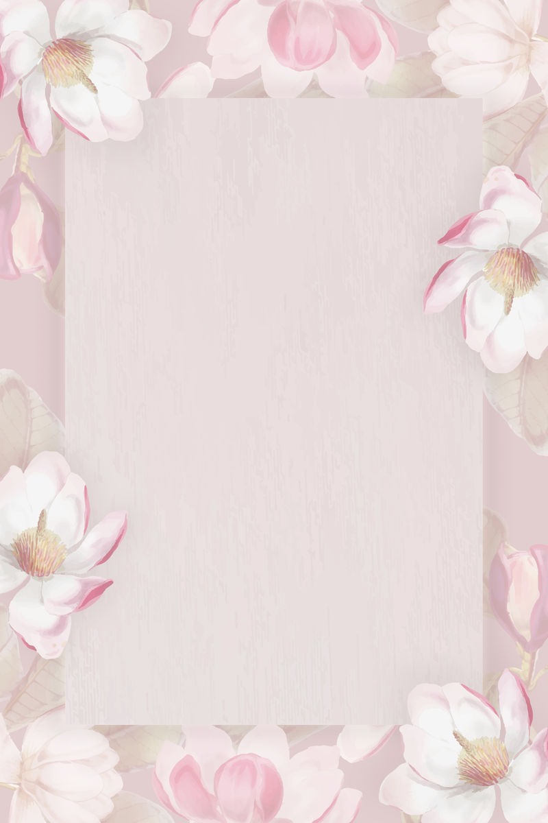 粉色花朵框架向量