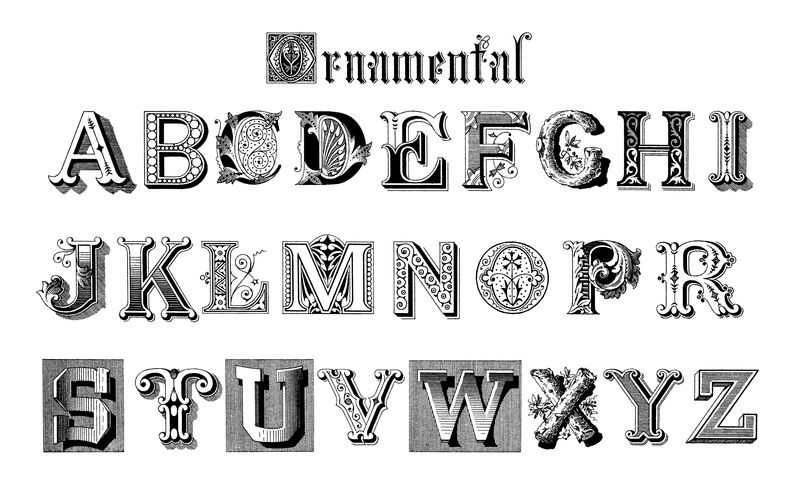 1.Ornamental fonts from Draughtsman卧龙\u0026