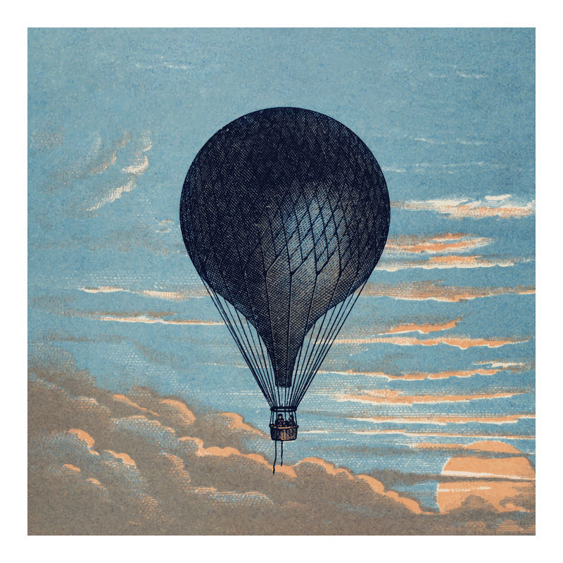 气球插画墙艺术印刷和海报设计混合从原来的艺术作品
