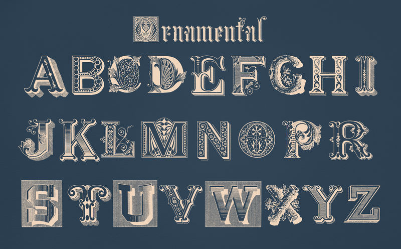 1.Ornamental fonts from Draughtsman卧龙\u0026