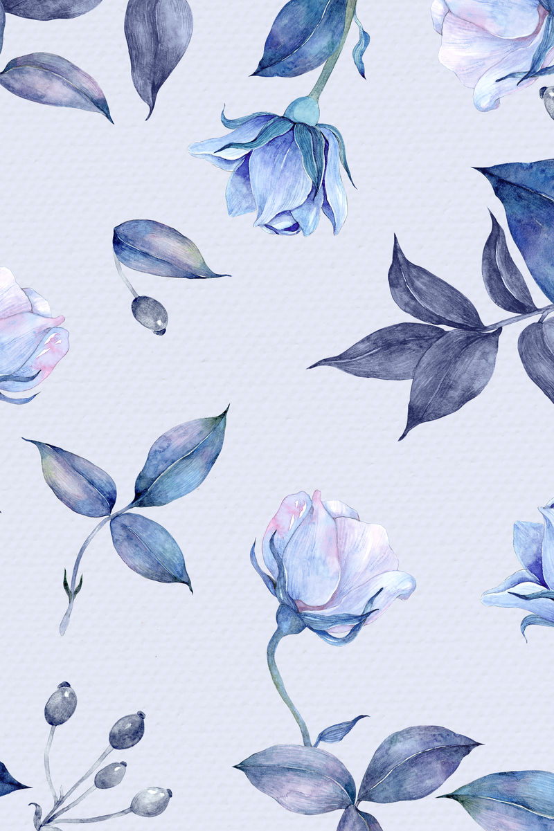 蓝玫瑰图案背景设计