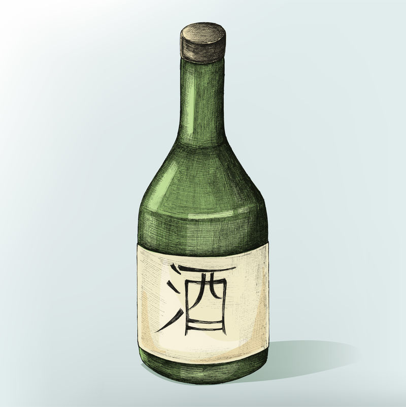 日本酒瓶插图