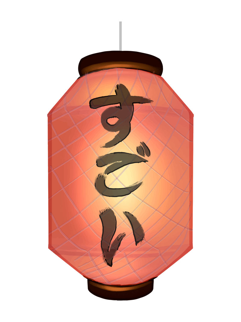手绘日本纸灯笼