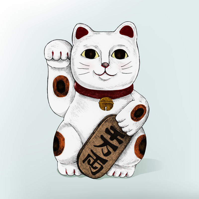 日本幸运猫插图