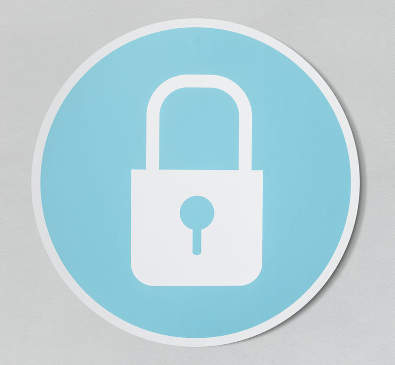 隐私安全锁图标符号