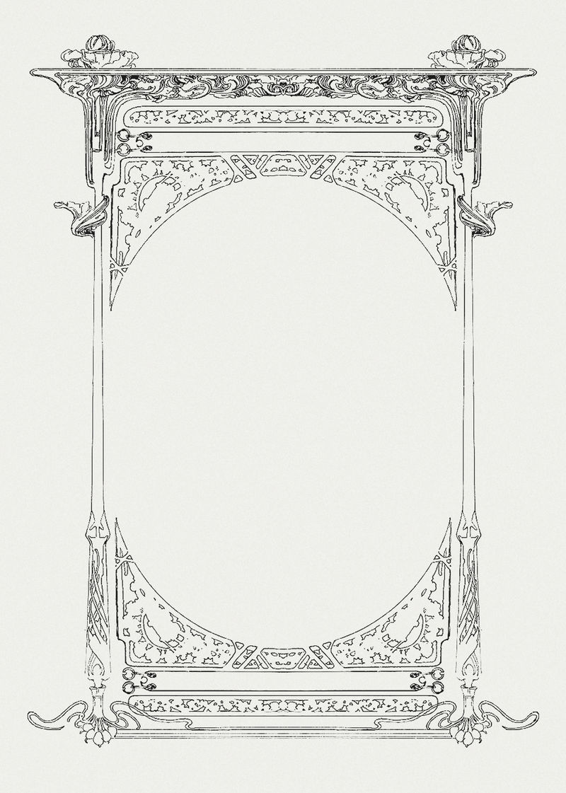 art nouveau psd frameremixed from the artworks of \u003ca href=\u0022https:\//www