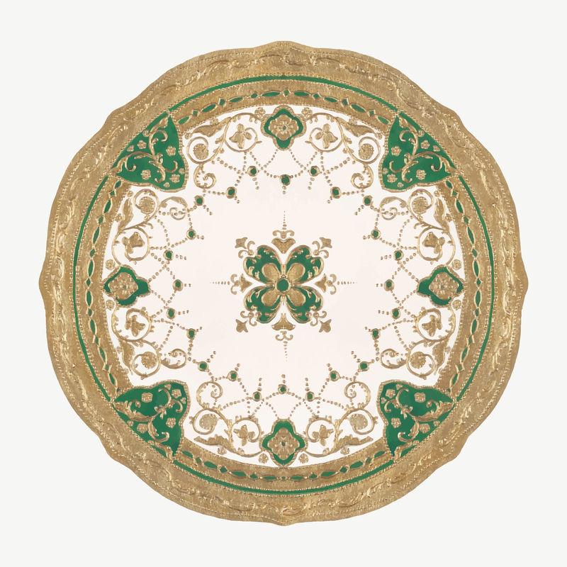 复古花卉曼荼罗图案拼盘载体重新混合从北泽工厂中国瓷器餐具设计