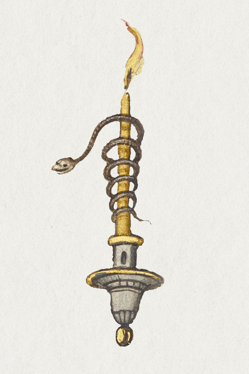 维多利亚复古蛇烛台装饰物