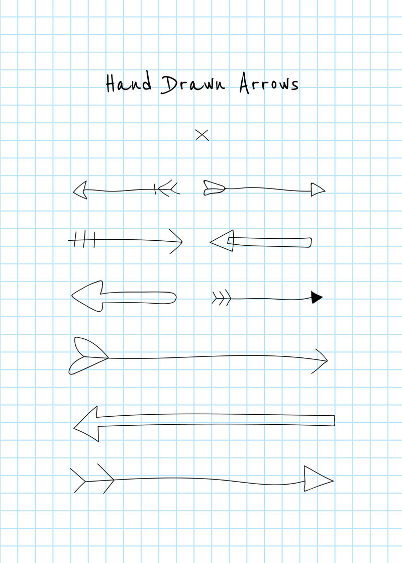 黑色涂鸦箭头矢量集合
