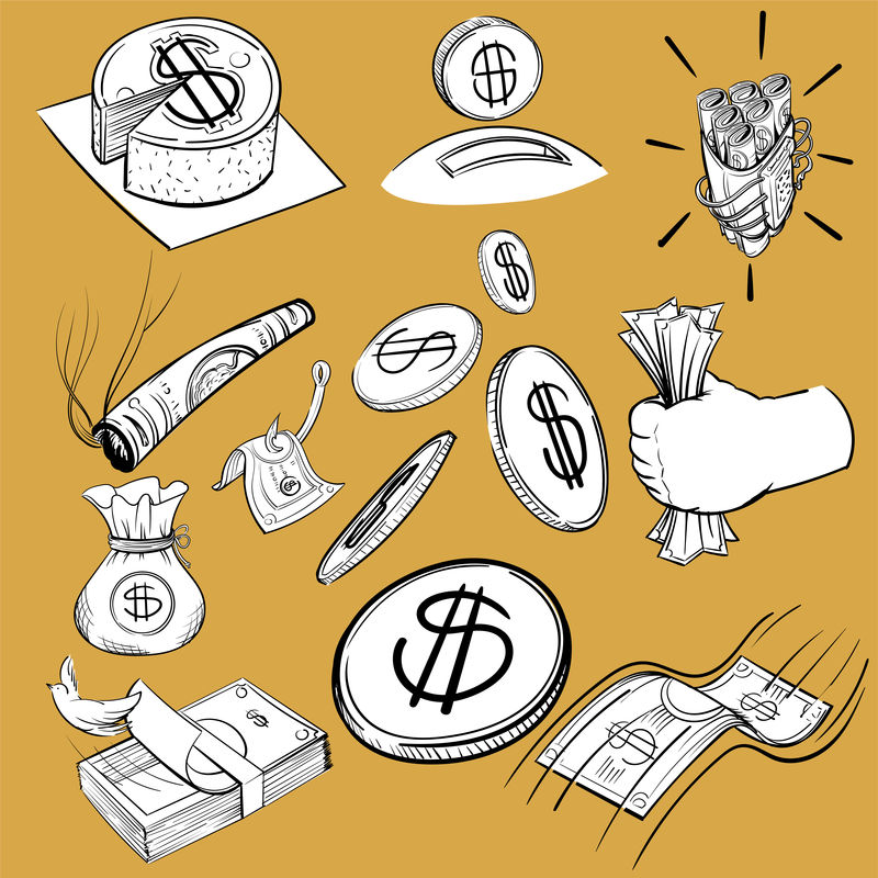 金融手绘插图集