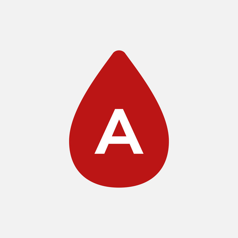 血型图标红色健康慈善插图