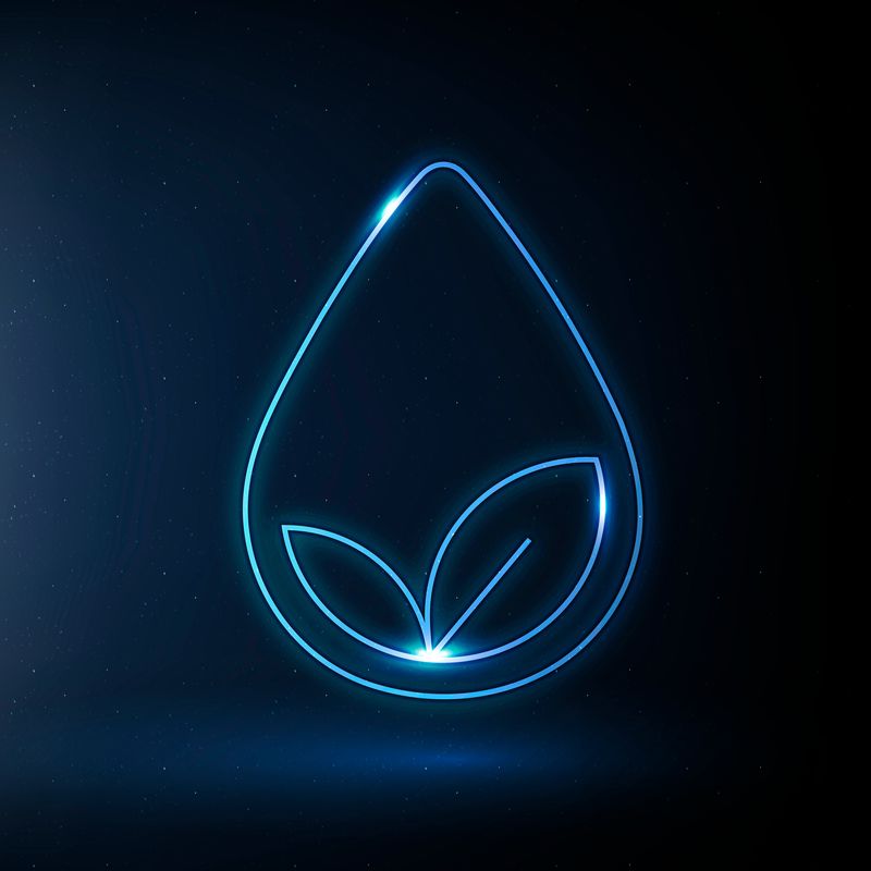 水滴图标矢量环境保护符号