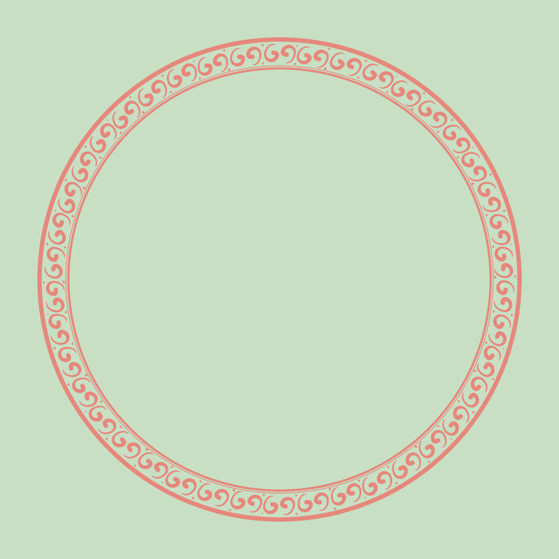 中国框架向量传统图案粉色圆圈