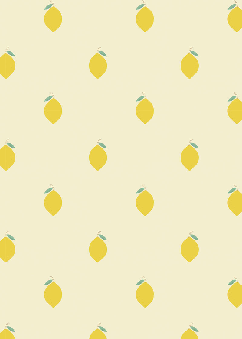 水果柠檬图案粉彩背景