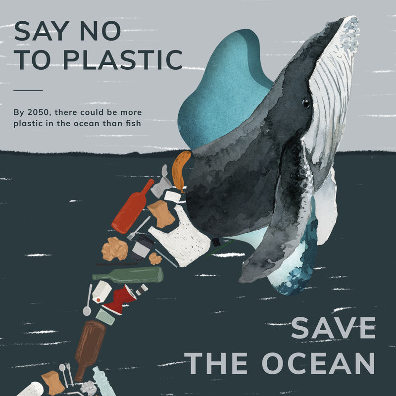 拒绝塑料社交媒体帖子拯救海洋