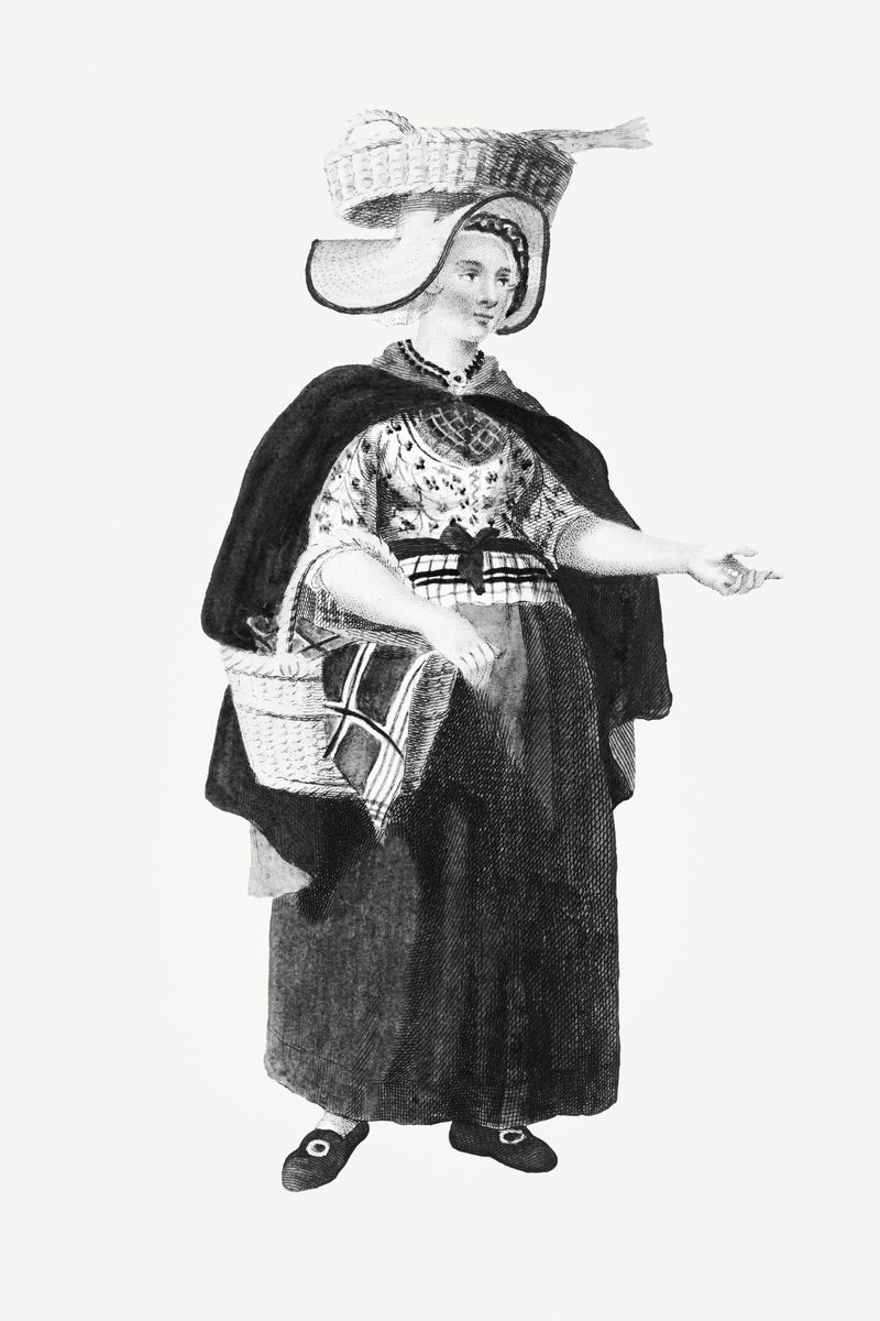 单调的维多利亚女性插图