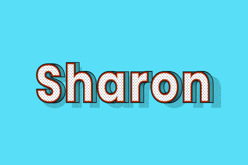 Sharon名称点模式字体排版