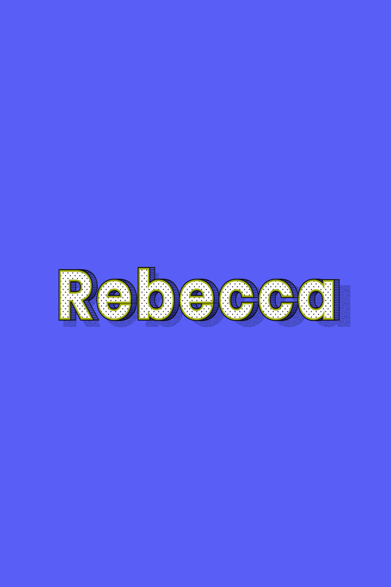 丽贝卡姓名字体阴影复古排版