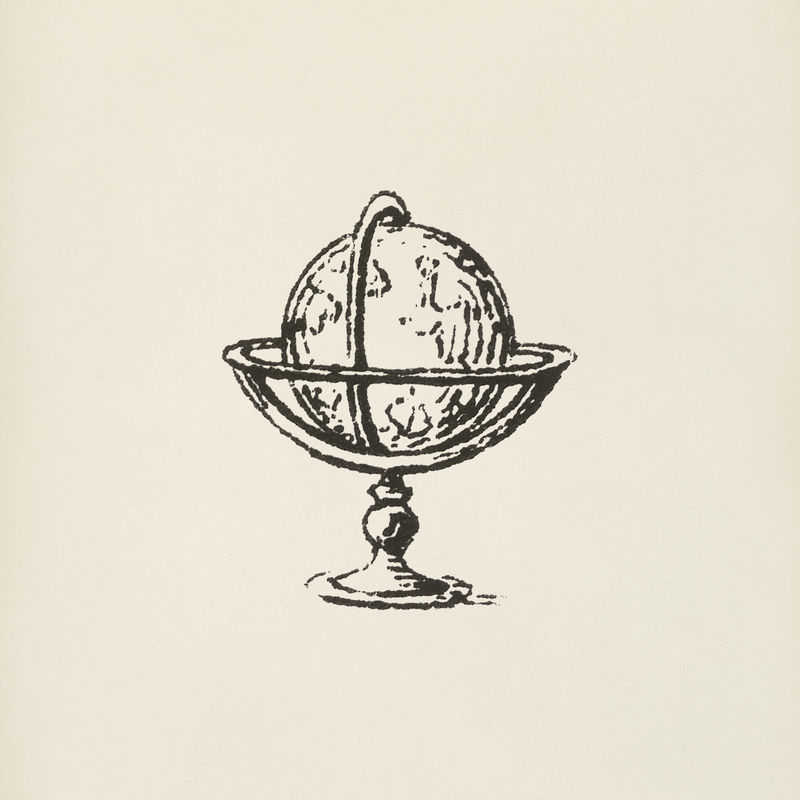 L&#x27中的地球仪图标；阿尔伯特·拉西内特（1825-1893）创作的华丽多彩（1888）