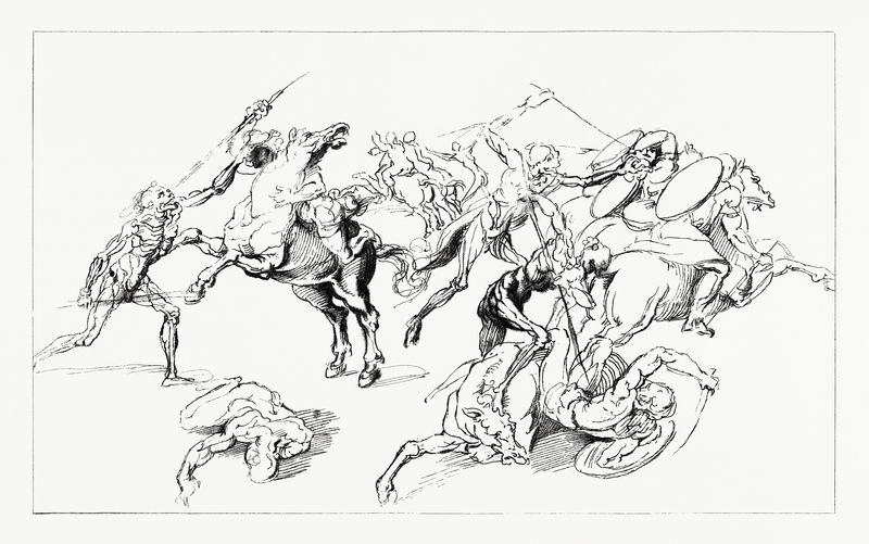 莱昂纳多·达芬奇复古插图&#x27；s图