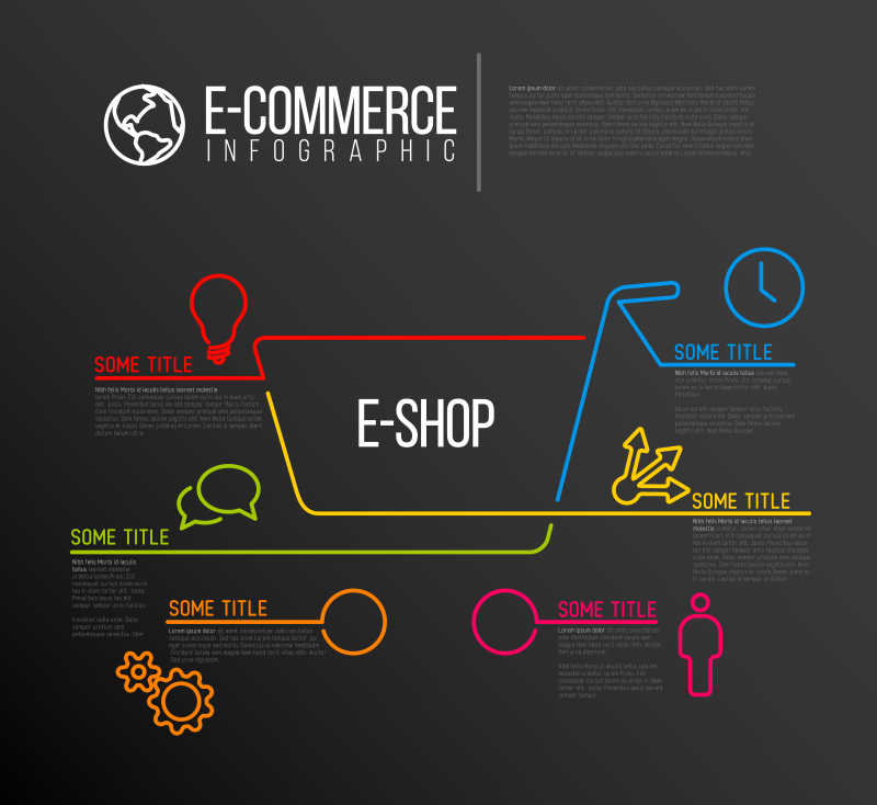 矢量电子商务信息图表模板