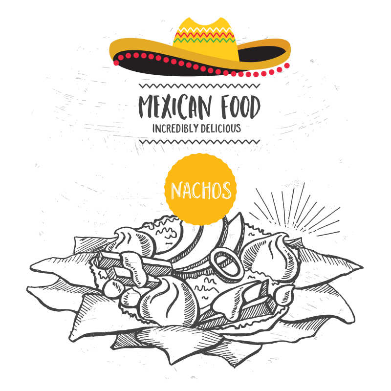 矢量的墨西哥主题餐厅海报设计
