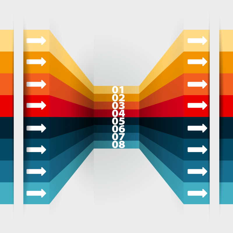 彩色条形的信息表矢量模板