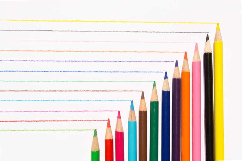 多色的铅笔